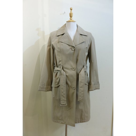 Jones & Co. Khaki Belted Trench Coat, US 14 - Picture 2 of 3